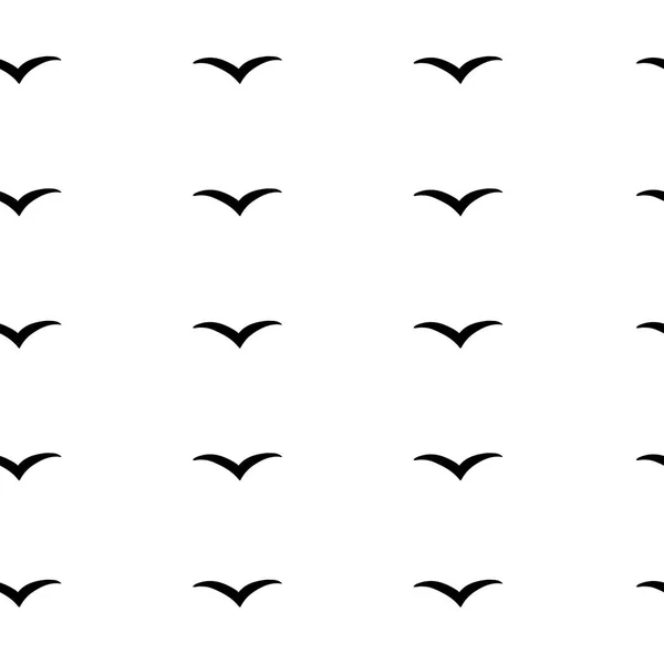 Abstraktes Muster mit Vögeln, V-Muster Hintergrund, Vektorillustration, handgezeichnete Vögel — Stockvektor