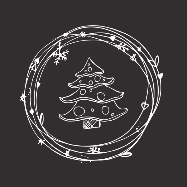 Noel yarım yamalak ayarlayın. EPS 10. Hiçbir şeffaflık. Noel öğeleri Noel ağacı çerçeve içinde