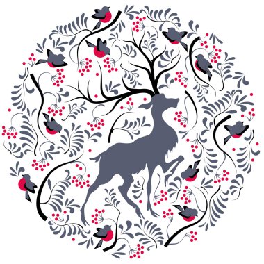 Kartpostal yeni yıl için. Noel ağacı süsle. Tebrik, kartları, davetiyeleri şablonu.