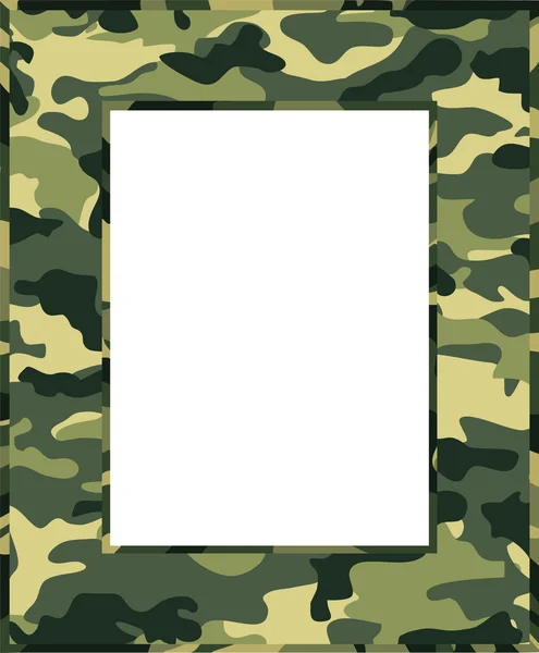 Camouflage photo frame — Stock Vector