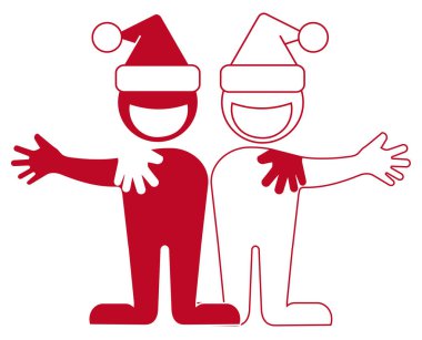 Dostluk, birbirimizi ortaklık sarılma. Noel, yeni yıl tebrik ederim