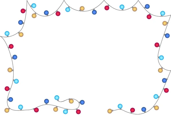 Χριστουγεννιάτικα φώτα απομονωμένη. στοιχείο του σχεδιασμού για σχεδιασμό Χριστουγεννιάτικη εορταστική ευχετήρια κάρτα. Στεφάνια, Χριστουγεννιάτικα στολίδια. — Διανυσματικό Αρχείο