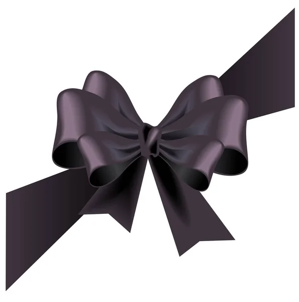 黒リボン付きベクトル葬儀カード — ストックベクタ