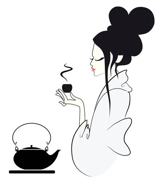 Çay töreni geyşa. Japon tarzı
