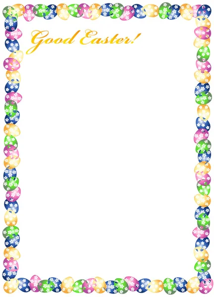Frame for congratulations. Easter with eggs — Stock Vector