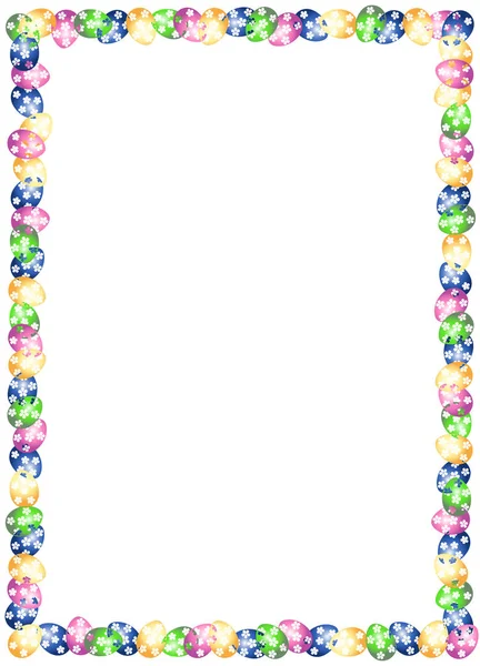 Frame for congratulations. Easter with eggs — Stock Vector