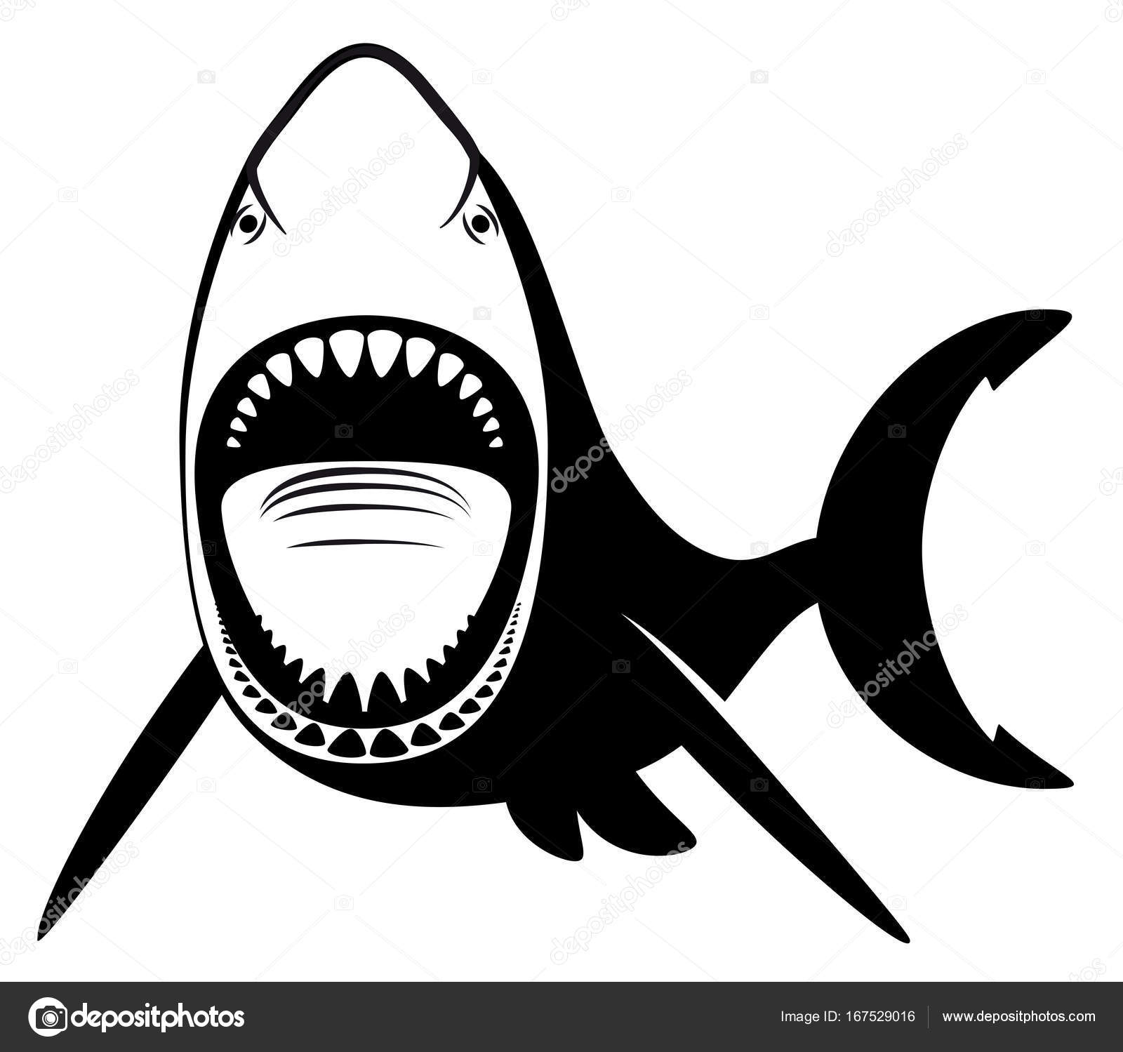 Download Great Shark with opened mouth — Stock Vector © Maslenok68 ...