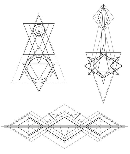 татуировка, геометрия, орнамент. Для дизайна
. 