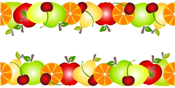 Fruta para decoración, impresión — Vector de stock