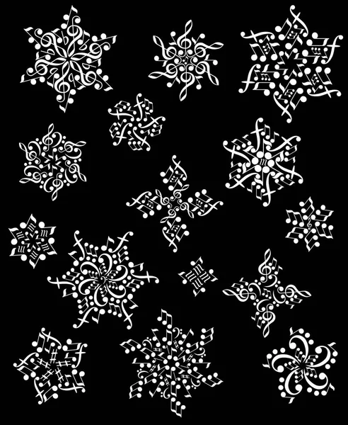 Kartanesi notları (müzik, Noel, kar tanesi). Tasarım öğesi