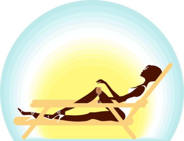Dinlenme, plaj. Güneşlenmek, tasarım için görüntü