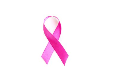 sağlık sembol pembe kurdele beyaz arka plan üzerinde