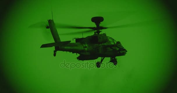 イスラエル空軍アパッチ ヘリコプターします。 — ストック動画
