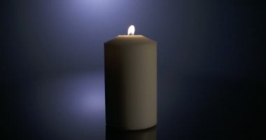 Makro yavaş çekim bir beyaz mum 