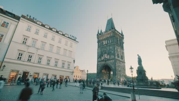 Widoku czasu dzień z Pragi — Wideo stockowe