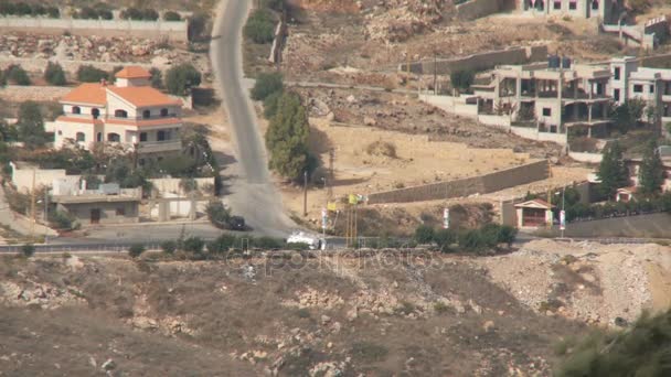 इज़राइल, सर्का 2011 संयुक्त राष्ट्र सेना पदों के साथ इज़राइल लेबनान सीमा — स्टॉक वीडियो