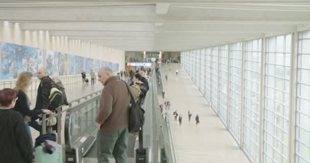 Tel Aviv, Israël - janvier 2018. Les gens qui traversent les grands terminaux — Video