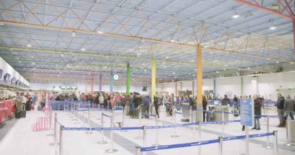 特拉维夫, 以色列-2018年1月。航线在航空公司办理登机手续 — 图库视频影像