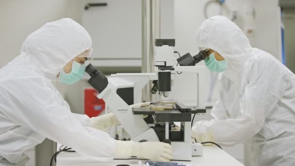 Haifa, Israel - January 30th 2020. Scientists in research labs in a hospital — Stock Video