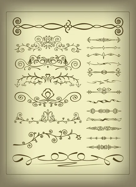 Conjunto de elementos decorativos — Vector de stock