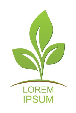 Tasarım yeşil bitki sembolü