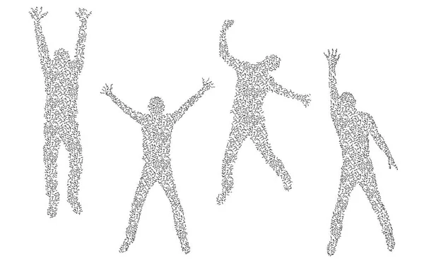 Dört siluetleri molekülleri yapılmış