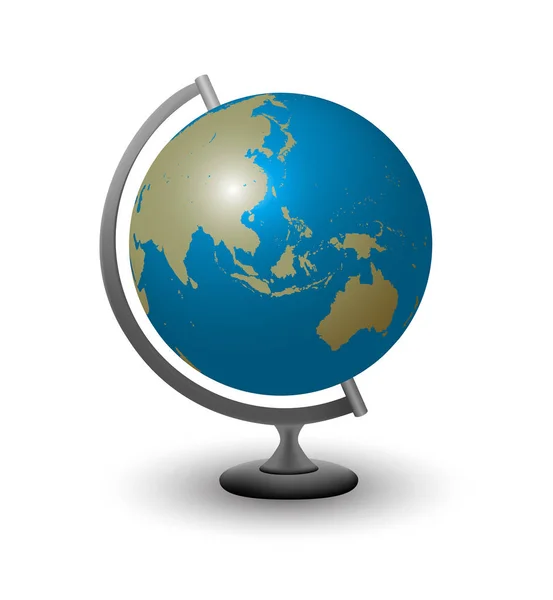 Globe avec Asie et Australie — Image vectorielle