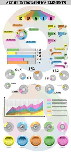 Beispiele für Elemente der Infografik — Stockvektor