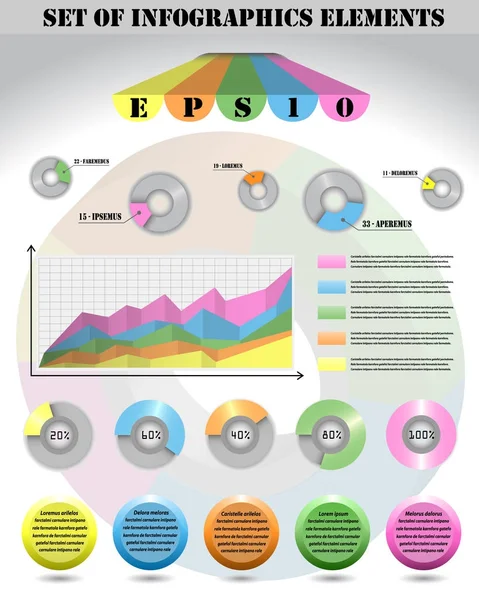 Infographic farklı öğeleri kümesi