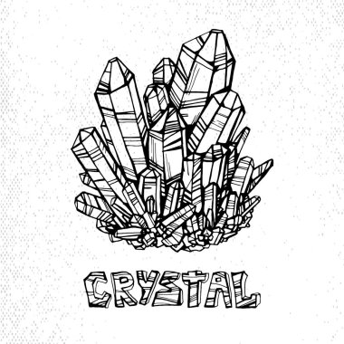 kristal beyaz bir arka plan üzerinde yazıt ile doğrusal Illustration. Tasarım öğesi