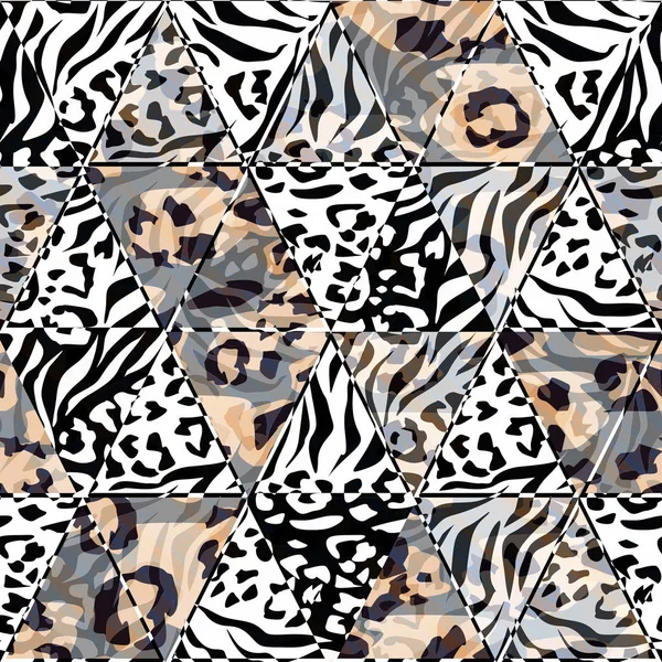 Nahtlose Mode Leopard Getupft Gestreifte Stilvolle Muster — Stockfoto