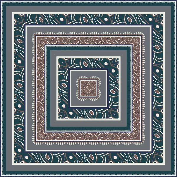 Seamless tribal ethnic African pattern.Gray, brown ornament.