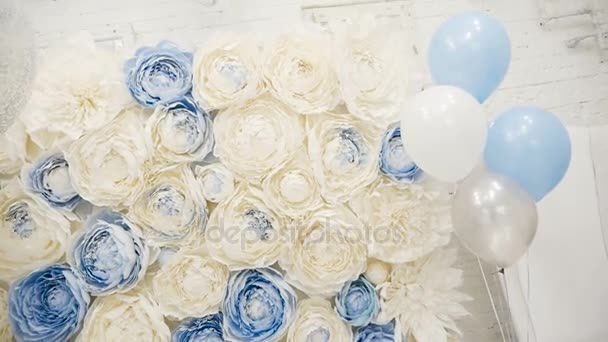 Making childrens holiday balls blue Video Clip