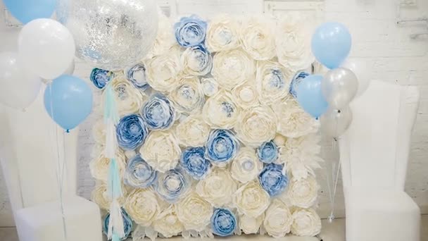 Making childrens holiday balls blue Video Clip