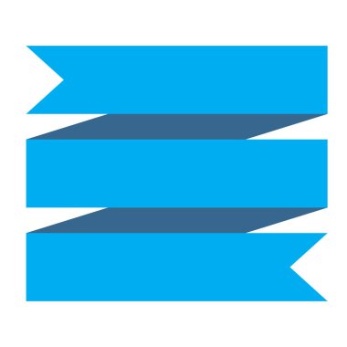 Beyaz arka planda mavi kurdele pankartı. mavi kurdele pankartı.