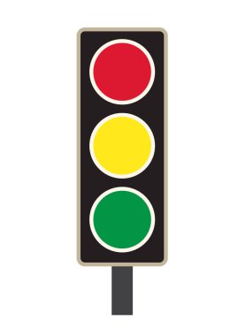 trafik ışığı simgesi beyaz arka plan üzerinde. trafik ışığı işareti. düz