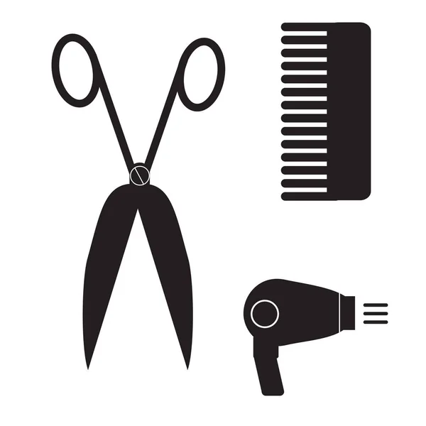 Ícone de penteado no fundo branco. sinal de barbeiro . —  Vetores de Stock