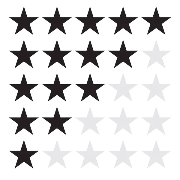 Рейтинг продукту або відгук клієнтів з чорними зірками. професійна — стоковий вектор