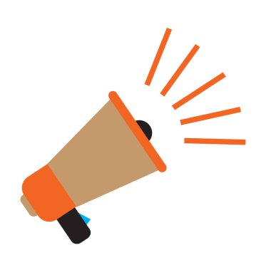 izole renkli megafon. renkli magephone veya megafon whit üzerinde