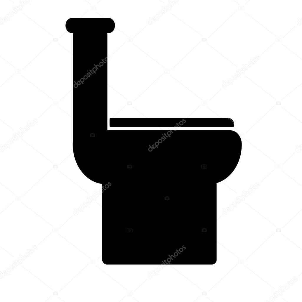 toilet icon on white background. toilet sign. flat style.