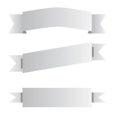 Üç gri şerit afiş işareti. Beyaz üç gri şerit afiş