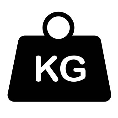 Beyaz arka plan ağırlık simgesi. düz stil. ağırlık sembolü. weig