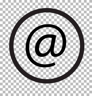 e-posta üzerinde şeffaf izole. e-posta web simge düz tasarım stil.