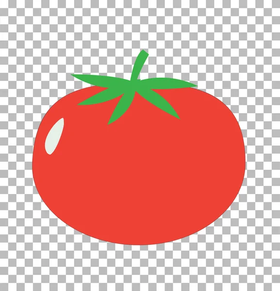 Tomate sur transparent. Signe de tomate. style plat. icône de tomate . — Image vectorielle