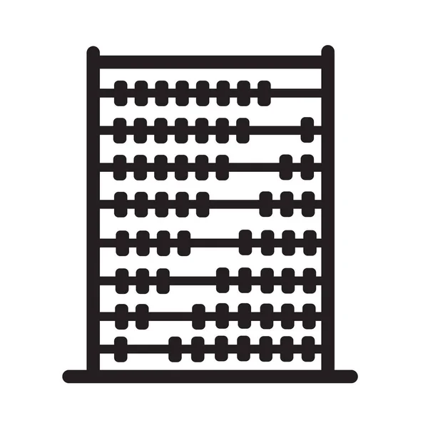 Icono de ábaco sobre fondo blanco. diseño de estilo plano. abacus sign . — Archivo Imágenes Vectoriales
