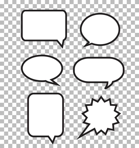 Speech bubbles on transparent background. speech bubbles sign. s — Stock Vector