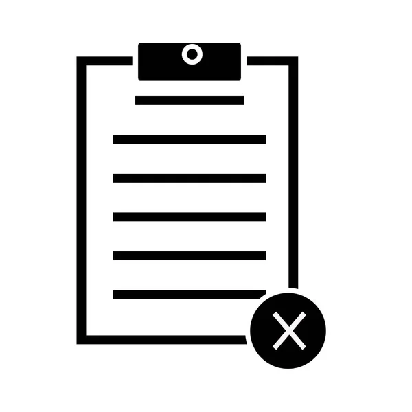 Annuler l'icône du formulaire sur fond blanc. annuler le formulaire signe. plat sty — Image vectorielle