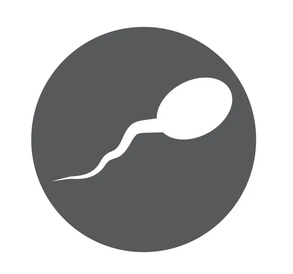 Sperma ikon, sperma, fehér háttér — Stock Vector