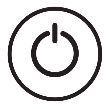 güç simgesi. Beyaz arka plan üzerinde güç simgesi. düz stil. güç işareti.