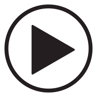 işareti oynamak. simgesi beyaz arka plan üzerinde oynamak. düz stil. 